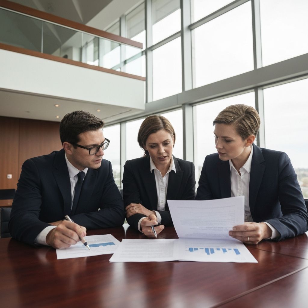 Professional business consulting team